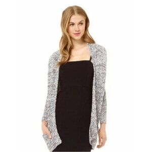 Talula Aritzia Lenox Cardigan Sweater Knit Heathered Cashmere Wool Burgundy XXS